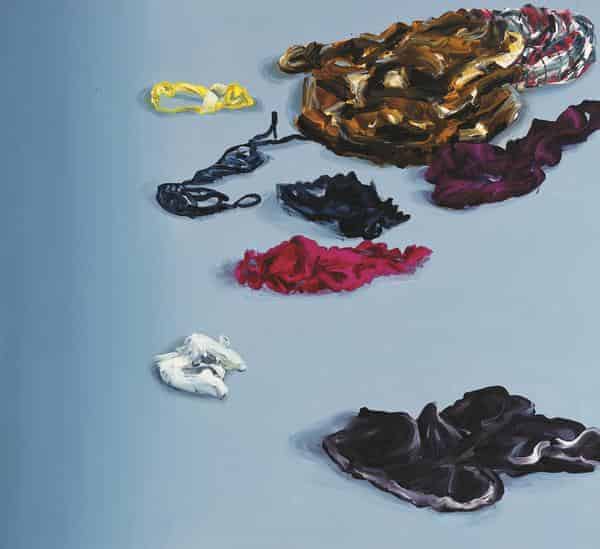 Kleidung, 2014, Öl auf Leinwand, 200 x 220 cm.