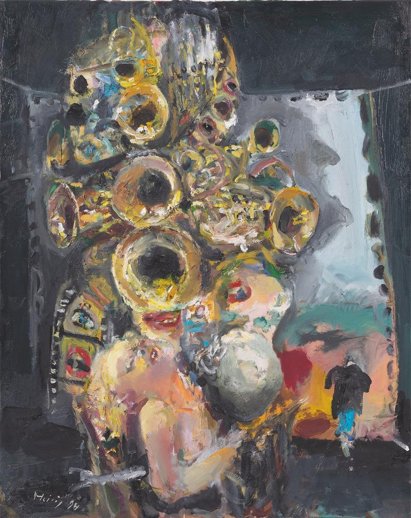 Die Kinoorgel, 1994, Öl auf Leinwand, 80 x 100 cm, Privatbesitz