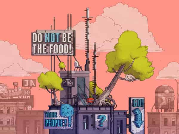 Screenshot aus dem 2015 erschienenen Indie Game „Forkride Grilltime Sloth“ (Black Pants Studio GmbH)