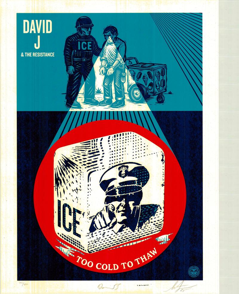 Shepard Fairey: Ice too cold to thaw, 2025, Offset Lithographie