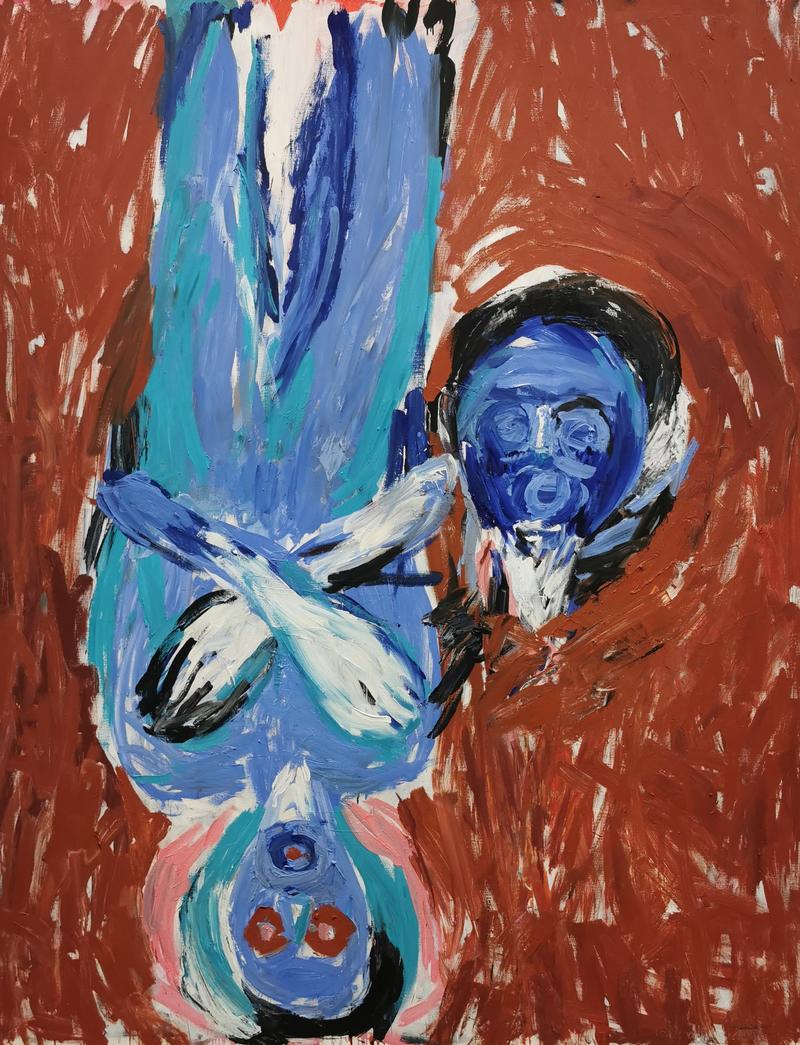 Georg Baselitz: Edvards Kopf, 1983, Öl auf Leinwand