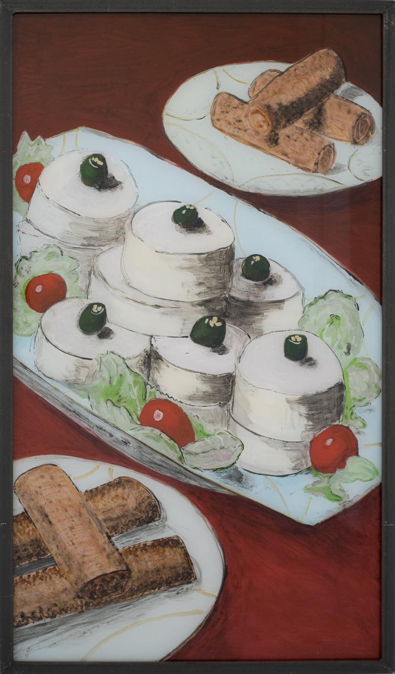 Jan Kummer, OT 2019, Eglomisierung, 101 x 61 cm