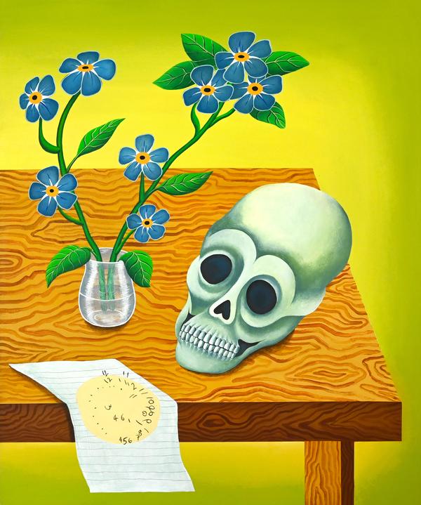 Joëlle Dubois Memrobilia (right side), 2022 Acryl auf Holz 60 x 50 cm Privatsammlung 