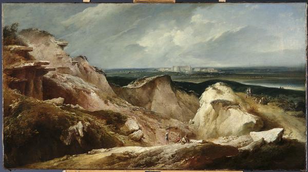 Johann Christian Brand: Landschaft mit Schloss Hof, 1774 Öl auf Leinwand 63,5 cm hoch x 115,3 cm breit Germanisches Nationalmuseum, Nürnberg