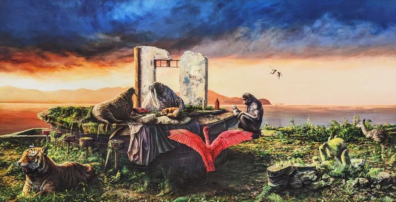 Jonathan Ouisse, Happy Hours, Giclee, 32x62-35x65cm