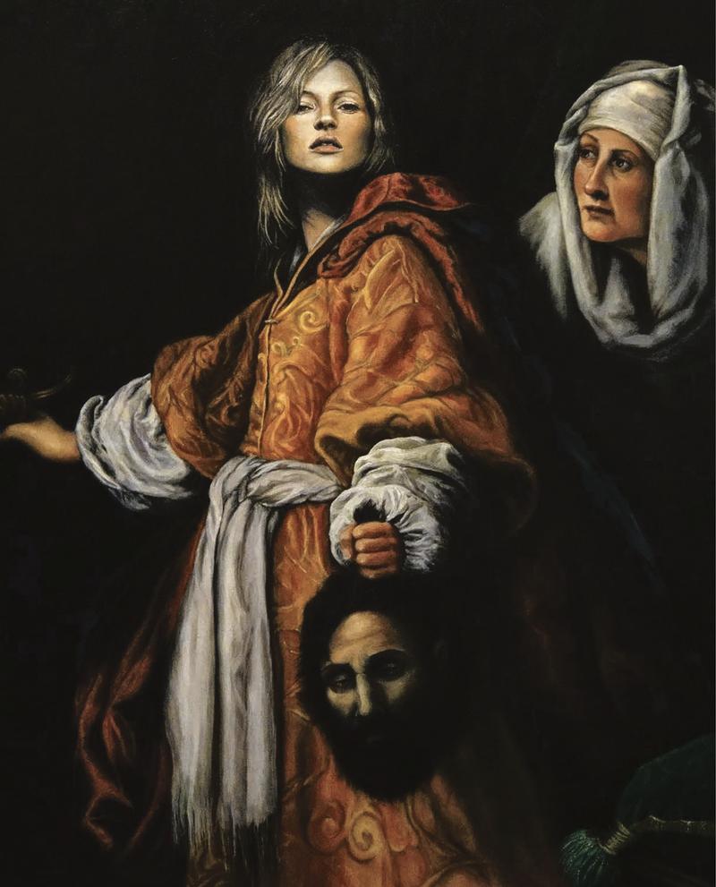 Julia Murakami: Kate beheading Holofernes, 2010, Ölfarbe auf Leinwand, 100 x 80 cm [Adaption von Cristofano Alloris ‚Giuditta con la testa di Oloferne’]