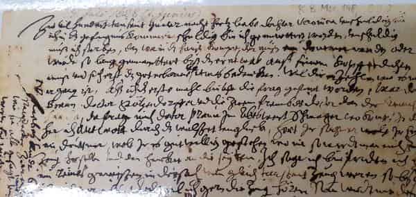 Kopie des Juniusbriefes im Hexenturm Zeil.