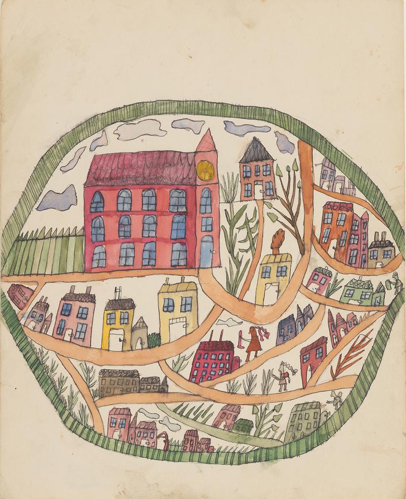 Kinderzeichnung, Schulmuseum Nürnberg, Sammlung Wilhelm Daiber, 1920er Jahre