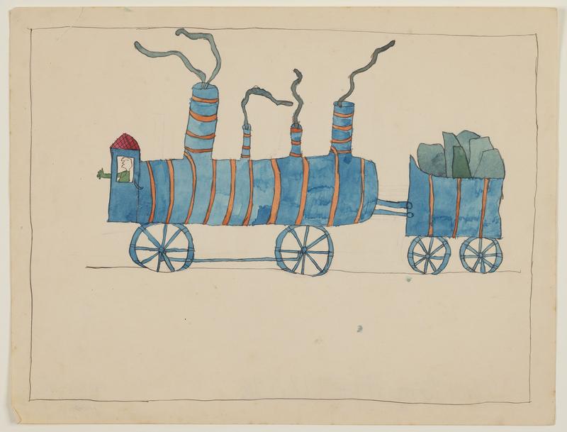 Kinderzeichnung, Schulmuseum Nürnberg, Sammlung Wilhelm Daiber, 1920er Jahre