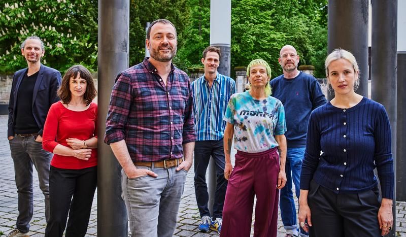 Das Leitungsteam am schauspiel erlangen (v. l. n r.): Albrecht Ziepert, Linda Best, Jonas Knecht (Intendant), Matthias Köhler, Anita Augustin, Markus Karner und Natalie Baudy