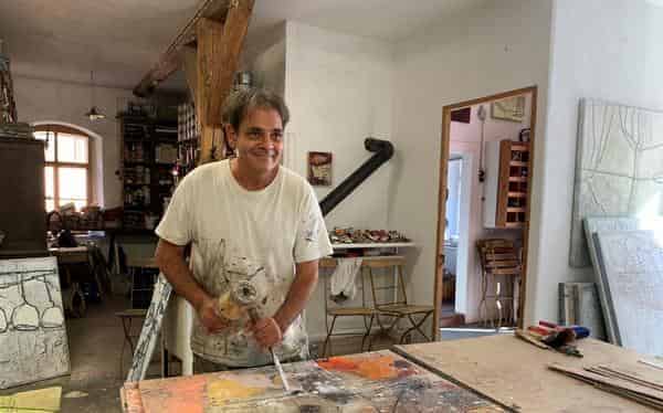 Gerd Kanz in seinem Atelier