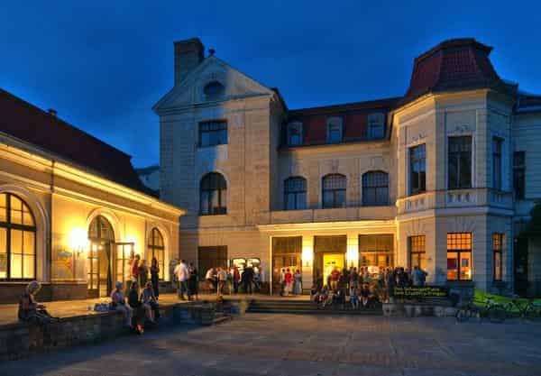 Das Kulturquartier Erfurt bei Nacht