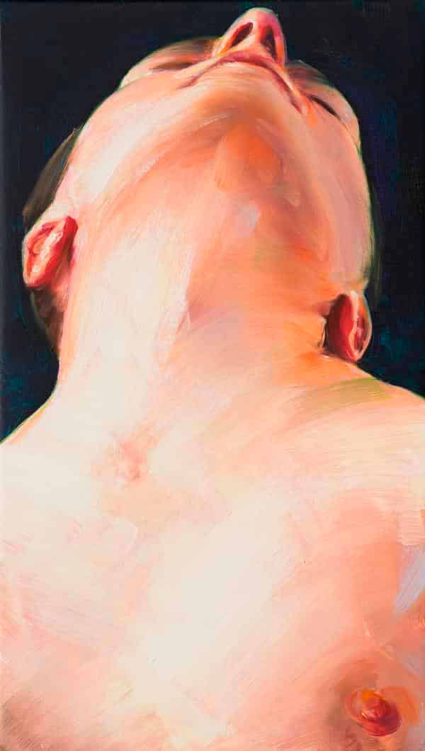 Hals, 2017, Öl auf Leinwand, 70 x 40 cm