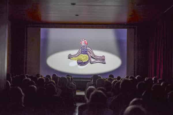 Filmvorführung im Bunker bei den Kurzfilmtagen Thalmässing