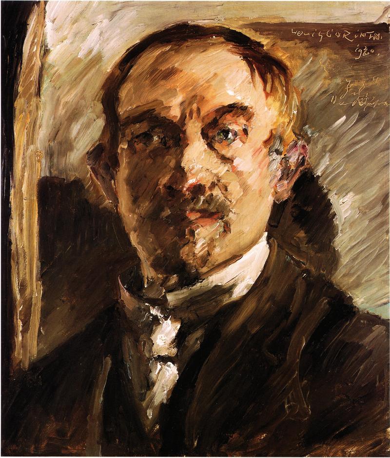 Lovis Corinth Selbstbildnis, 1920, Öl auf Holz, Kunstforum Ostdeutsche Galerie / Leihgabe der Bundesrepublik Deutschland, Inv. 6107