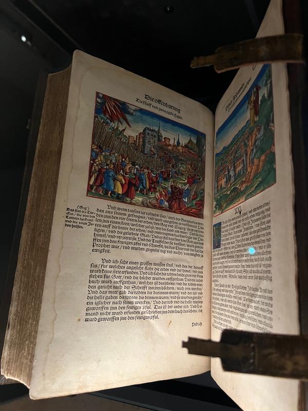 Cranachs Bilderfluten, Ausstellung in der Anna Amalia Bibliothek in Weimar, die reich illustrierte "Lutherbibel"