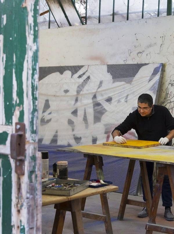 Mahi Binebine im Atelier