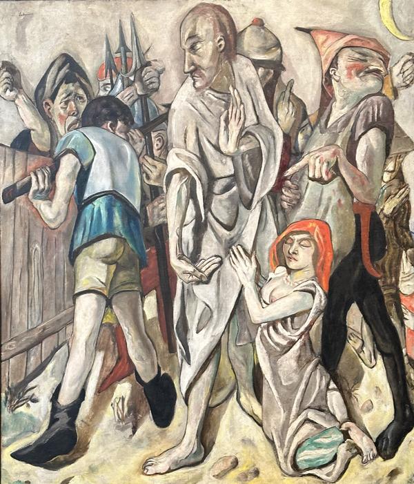 Max Beckmann: Christus und die Sünderin (1917), Öl auf Leinwand