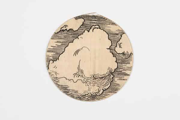 Nanne Meyer ohne Titel, 1997 Tuschzeichnung auf Käsedeckel