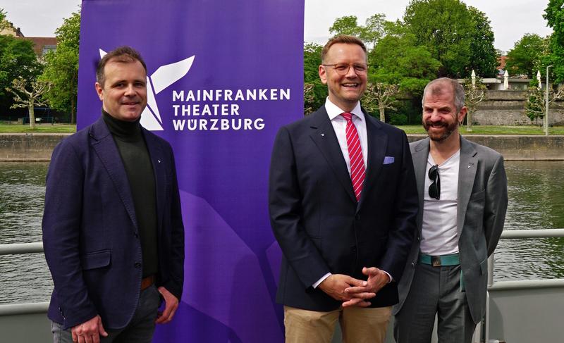 Neustart am Mainfranken Theater, v.li. Andreas Rosar (Operndirektor), Dr. Daniel Morgenroth (Intendant), Ingo Putz (Schauspieldirektor)