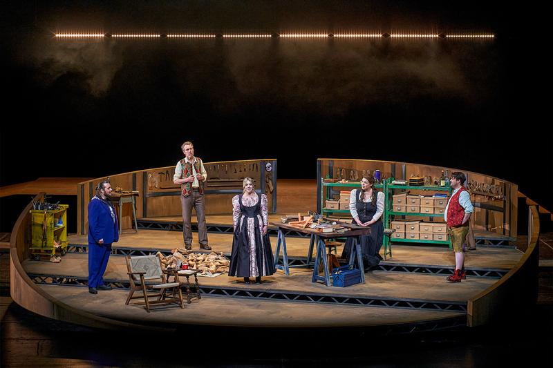 Die Meistersinger von Nürnberg, III. Aufzug, Michael Spyres (Walther von Stolzing), Georg Zeppenfeld (Hans Sachs), Christina Nilsson (Eva), Christa Mayer (Magdalene), Matthias Stier (David)