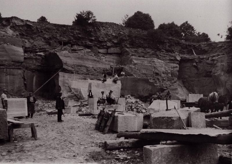 Natursteinwerk Wassum in Miltenberg, historische Fotografie