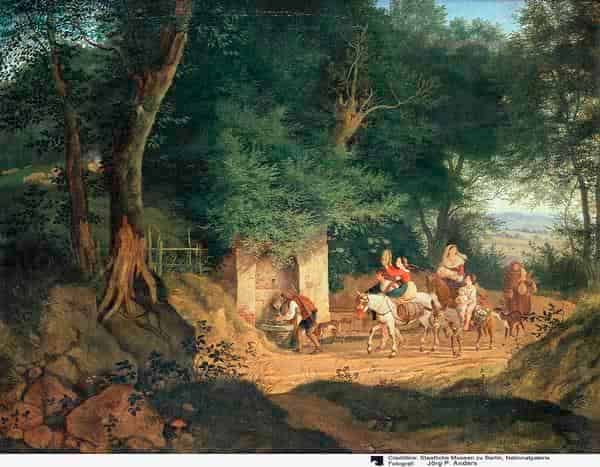 Ludwig Richter: Waldbrunnen bei Ariccia, 1831, Öl auf Leinwand, 47 x 61 cm, Staatliche Museen zu Berlin, Nationalgalerie Foto: Staatliche Museen zu Berlin, Nationalgalerie