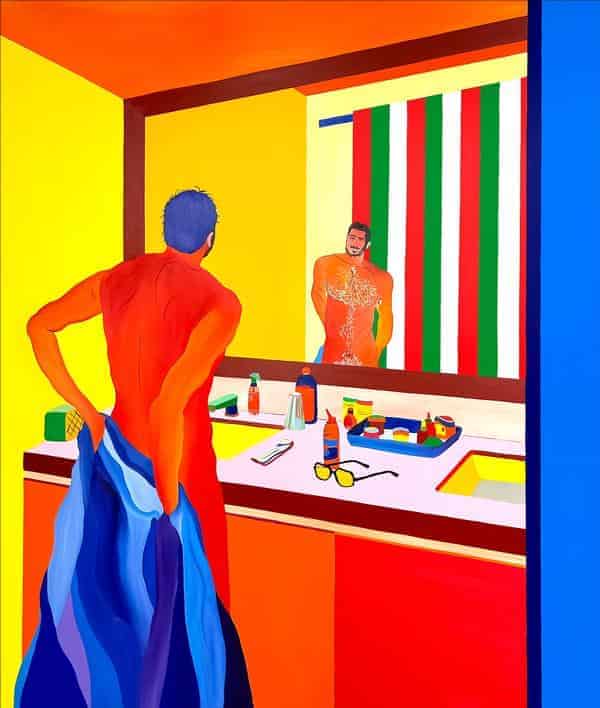 Navot Miller, Javier in the morning after, 2023 Öl auf Leinwand / Oil on canvas, 200 x 170 cm