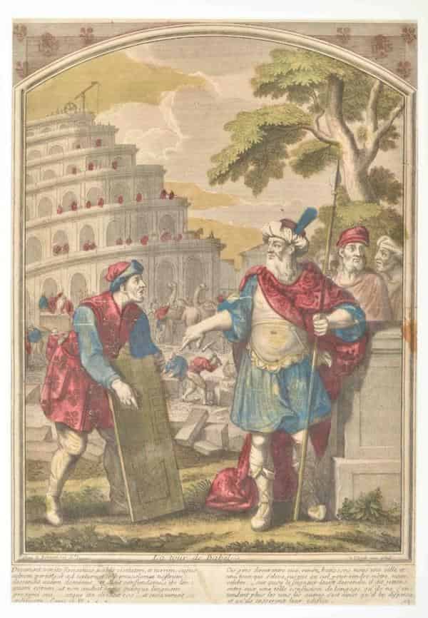 N. Bonnart, La tour de Babel um 1690