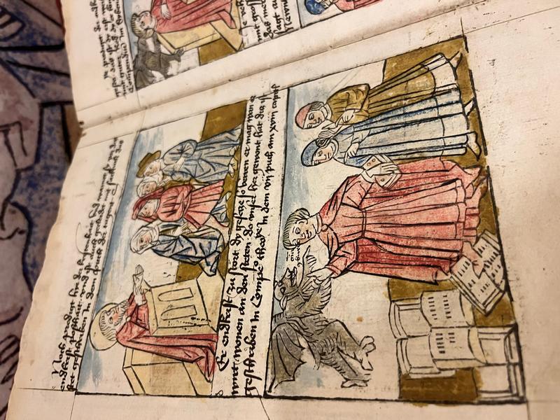 Ein Blick in die neue Dauerausstellung zeigt den „Antichrist“ aus der Zeit um 1450