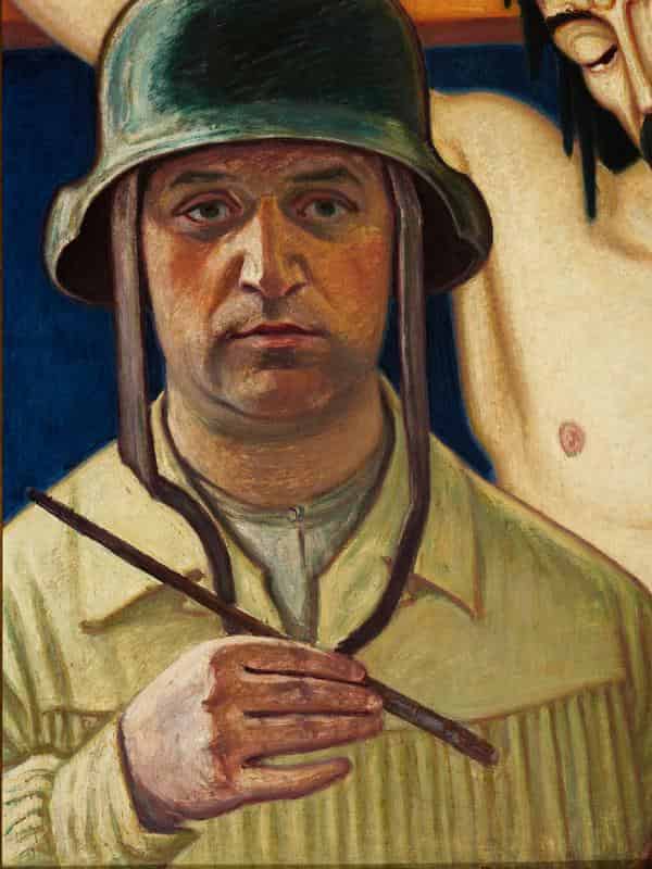 Heinrich Goettler, Selbstbildnis mit Stahlhelm, 1929, Sammlung Kunstvilla
