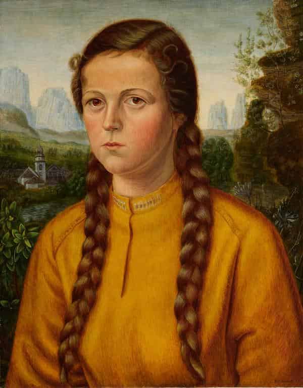 Georg Schott, Bildnis Lotte, 1938, Tempera auf Holz, 55,5 x 43,5 cm, Sammlung Kunstvilla