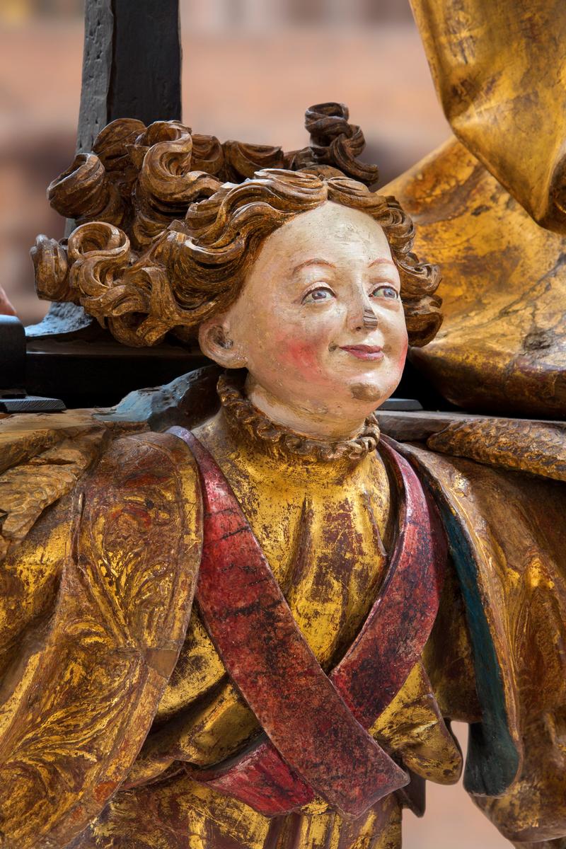 „Trägerengel“ aus dem Engelsgruß (Veit Stoß), Lorenzkirche Nürnberg