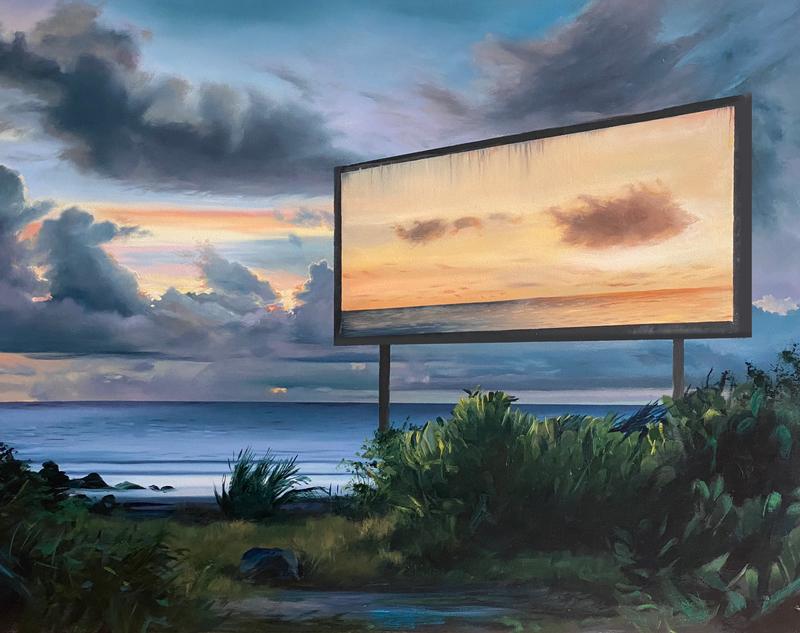 Das Perfekte Versprechen II (Caribean), Acryl auf Leinwand, 95 x 120 cm, 2023-2024