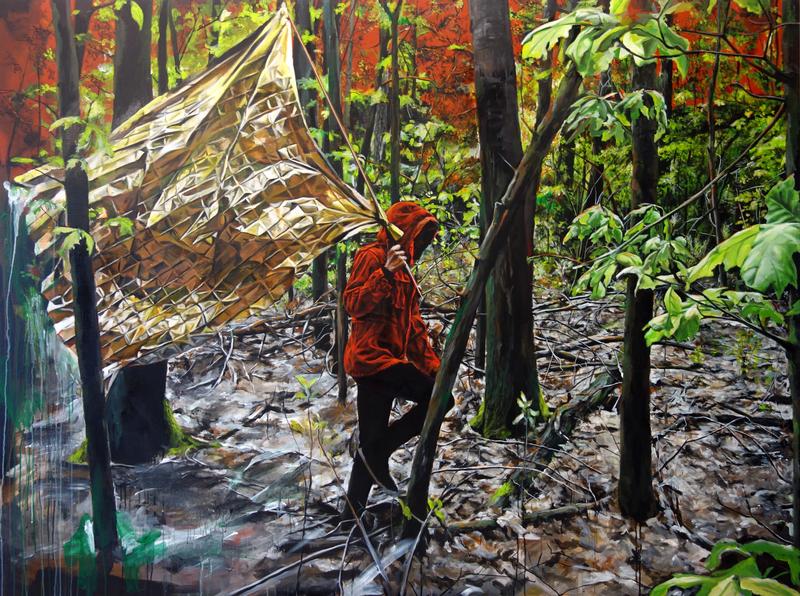 Stephan Popella DE: Flagge, Acryl auf Leinwand, 150 x 200 cm, 2019