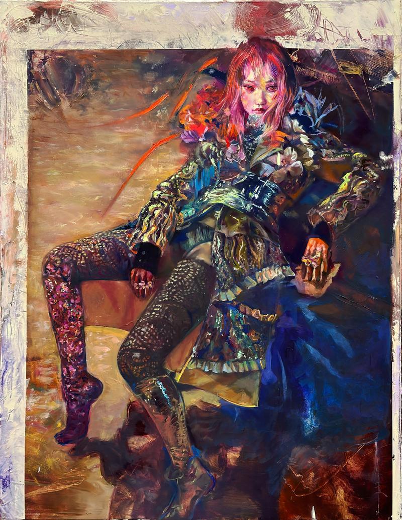 Wanda Stang DE: Was bleibt, Öl auf Leinwand, 90 x 70 cm, 2024