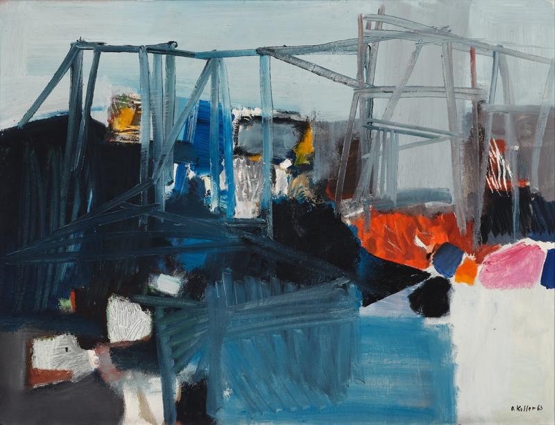 Oskar Koller, Am Meer, 1963, Öl auf Hartfaser, 80,5 x 105 cm, Sammlung Kunstvilla, Foto: Anette Kradisch