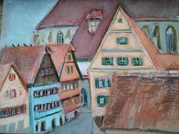 Werke von Osterhold Heiseke-Welker in der Sonderausstellung „Aussichten“.