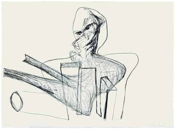 Martin Disler, Endless Modern Licking of Crashing Globe by Black Doggie Time-Bomb, 1981, Radierung auf Van Gelder-Papier, je 56 x 75,4 cm, Blatt 5