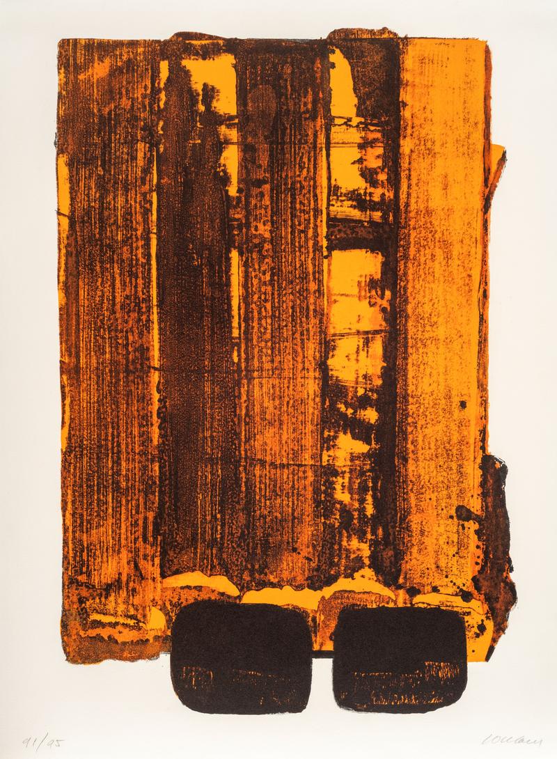 Pierre Soulages, Lithographie no. 34, 1974, Lithografie auf Bütten, 67,5 × 50 cm
