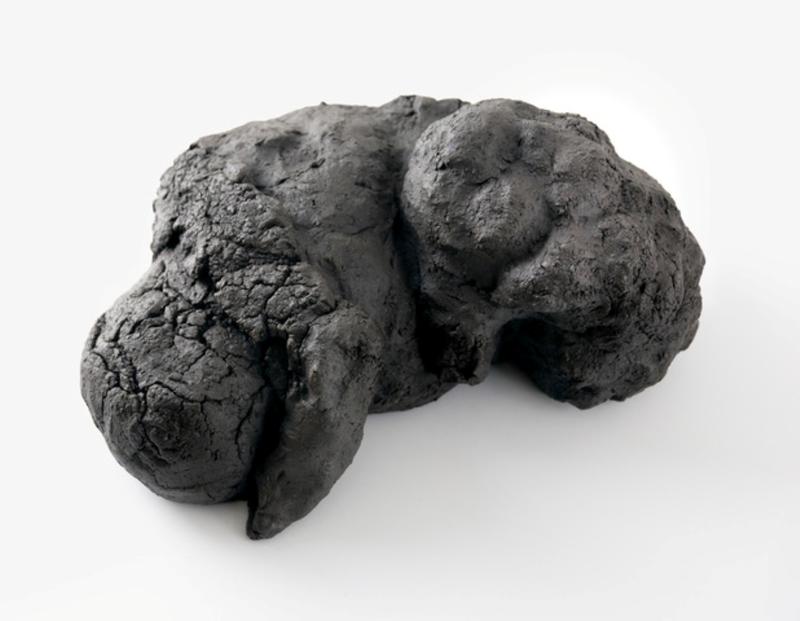 Michaela Biet: Pompeii, 2026, gebrannte schwarze Erde, 15 x 30 x 28 cm