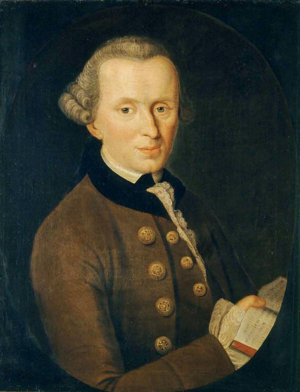 Portrait von Immanuel Kant, gemalt von Johann Gottlieb Becker, 1768