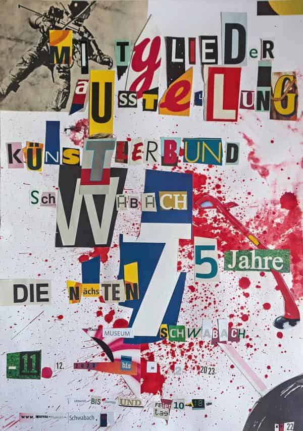 Ausstellungsplakat, entworfen von Kai Feldschur, Künstlerbund Schwabach