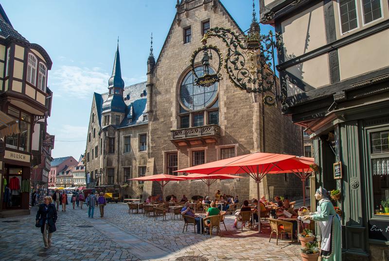 Rathaus und Breite Straße in Quedlinburg