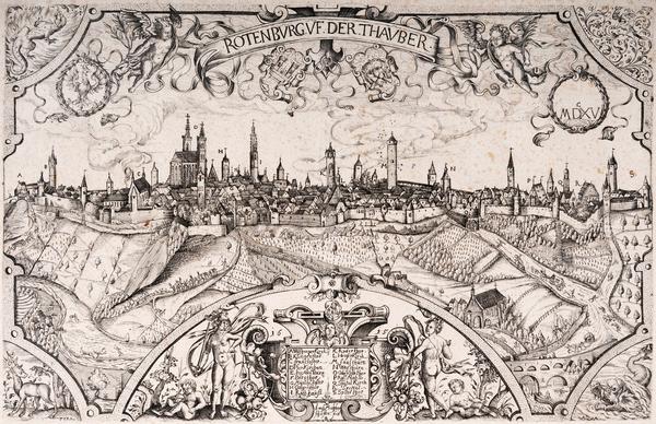 Ein Kupferstich aus dem Reichsstadtmuseum Rothenburg von Hans Meichsner, 1615