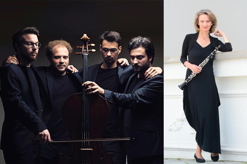 Sabine Meyer und das Goldmund Quartett (Quelle: Nikolaj Lund, scholzshootspeople) Sabine Meyer und das Goldmund Quartett