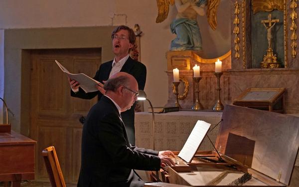 Schloss Seehaus / Jan Kobow (Tenor, künstlerischer Leiter, Schlossherr) und Arthur Schoonderwoert (Clavichord) _ Dozenten Meisterkurs Lied