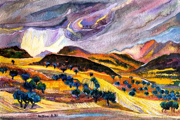 Bettina Heinen-Ayech (1937–2020): Sommergewitter in Algerien, 1971, Privatsammlung