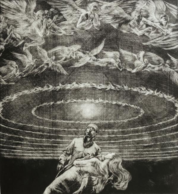 Martin Stommel: Kristallhimmel, Mezzotinto, ca. 38x35cm, 2000-2006