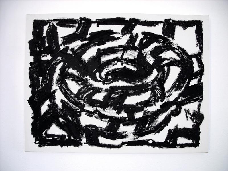 Strudel, 2011, Ölkreide auf Leinwand, Holzträger